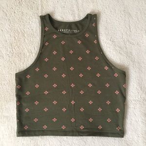 Olive green Aeropostale crop top